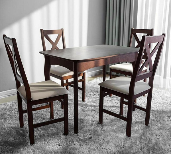 Стул CROSSMAN NEW, Многослойный березовый шпон, 41х40x100 см, cappuchino/велюр бежевый фото № 10