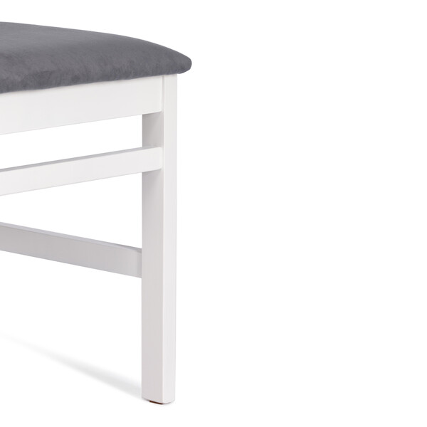 Стул CROSSMAN NEW, Многослойный березовый шпон, 41х40х100 см, white/велюр темно-серый фото № 8