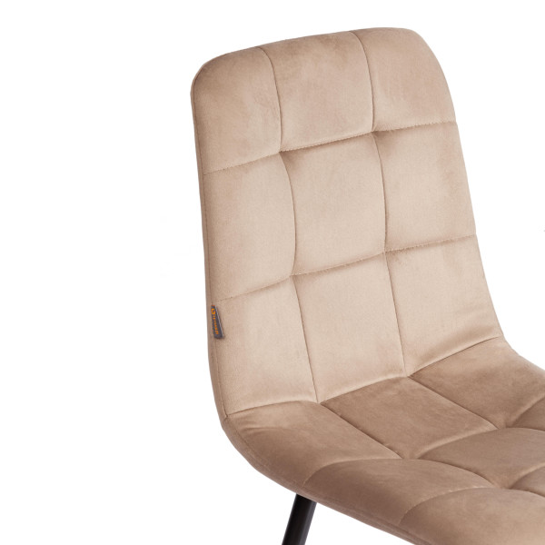Стул CHILLY (mod. JSC-220) вельвет/металл, 44,5х52,5х88 см, Beige (бежевый) HLR8 / черный фото № 8