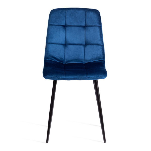 Стул CHILLY (mod. JSC-220) вельвет/металл, 44,5х52,5х88 см, Blue (синий) HLR64 / черный фото № 5