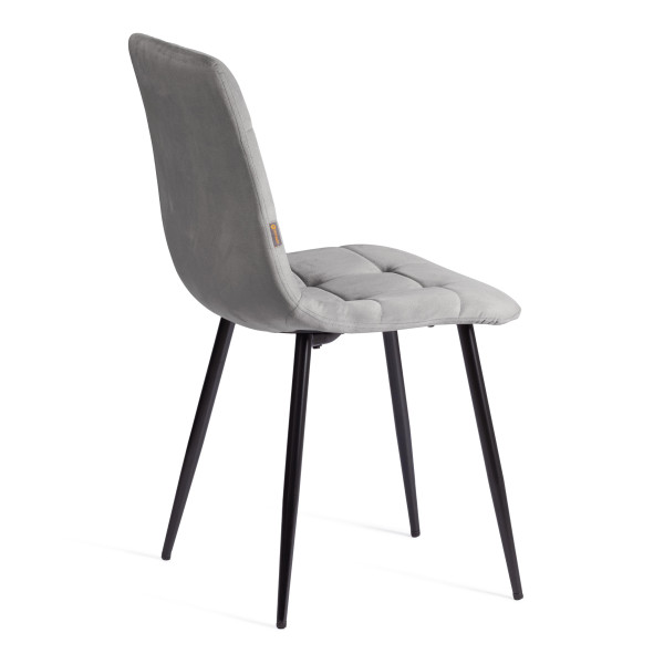 Стул CHILLY (mod. JSC-220) вельвет/металл, 44,5х52,5х88 см, Dark grey (темно-серый) HLR24 / черный фото № 3