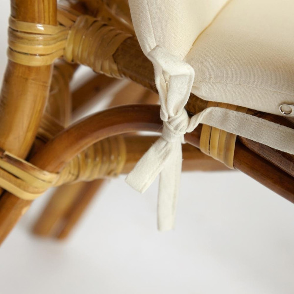 Комплект террасный «Akira» (2 кресла с подушкой + 1 столик) (Натуральный) фото № 2