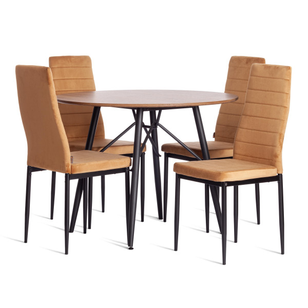 Стул Easy (mod. JSC02-1) металл, вельвет, 41 х 52 х 96 см, brown (коричневый) HLR12 / черный фото № 9