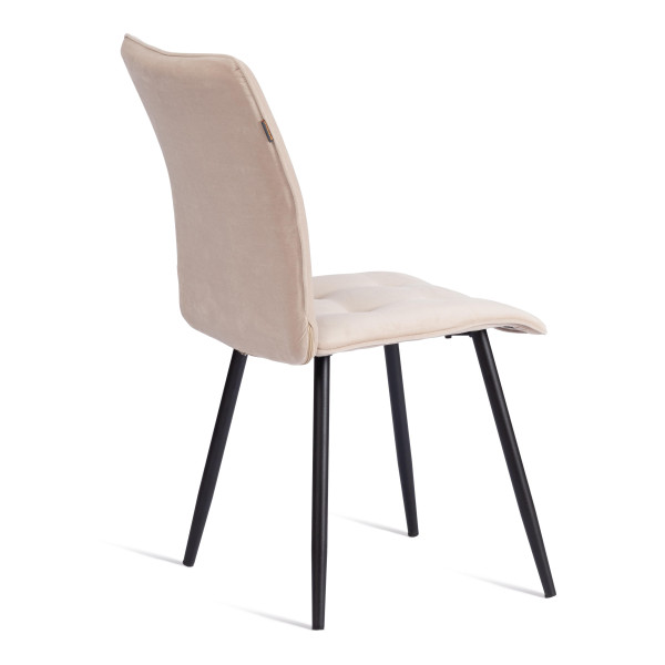 Стул обеденный Bari разборный, ткань велюр, 44х60х91, молочный/черный, (Porsche 2) фото № 3