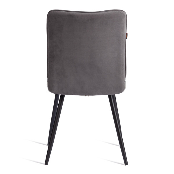 Стул обеденный Bari разборный, ткань велюр, 44х60х91, серый/черный, (Porsche 9) фото № 4