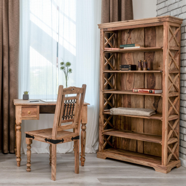 Шкафы для книг ( набор 3 шт.) Бомбей - 0761A палисандр, 116х57х30/145х73х36/175х89х44см, Natural tinted (натуральный тонированный) фото № 25