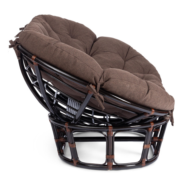 Диван MAMASAN/МАМАСАН 23/02 W /с подушкой/ подушка 182х119 см, 169х102х80 см, Antique brown (античный черно-коричневый), ткань, коричневый, 3М7 фото № 2