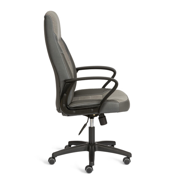 Кресло INTER (24) кож/зам/флок/ткань, серый/металлик, C-36/29/TW-12 фото № 2