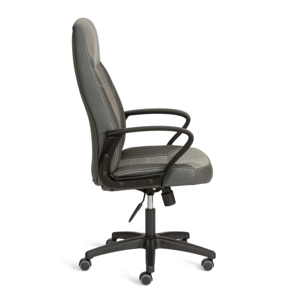 Кресло INTER (24) кож/зам/флок/ткань, серый/металлик, C-36/29/TW-12 фото № 2