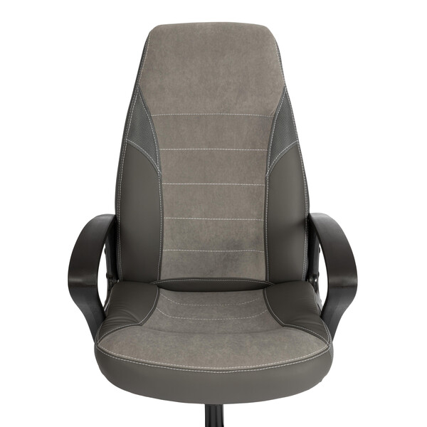 Кресло INTER (24) кож/зам/флок/ткань, серый/металлик, C-36/29/TW-12 фото № 6