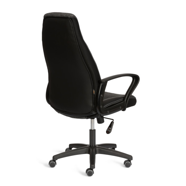 Кресло INTER (24) кож/зам/ткань, черный/серый, 36-6/207/TW-12/TW-11 фото № 3