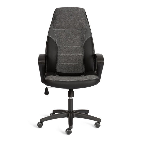 Кресло INTER (24) кож/зам/ткань, черный/серый, 36-6/207/TW-12/TW-11 фото № 5