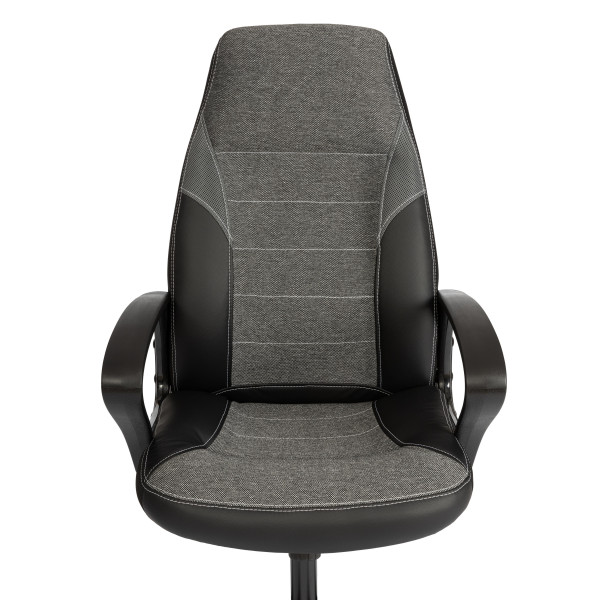 Кресло INTER (24) кож/зам/ткань, черный/серый, 36-6/207/TW-12/TW-11 фото № 6