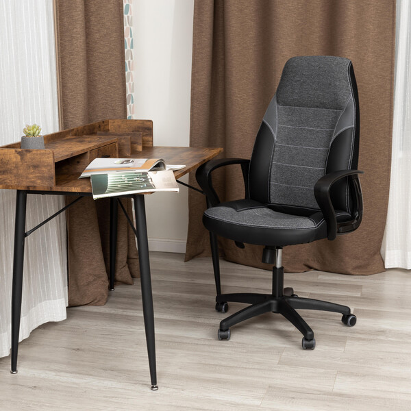 Кресло INTER (24) кож/зам/ткань, черный/серый, 36-6/207/TW-12/TW-11 фото № 13