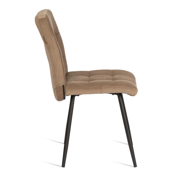 Стул обеденый Medeo разборный, велюр, 47х56х89, бежевый/черный, (Porsche 5) фото № 2