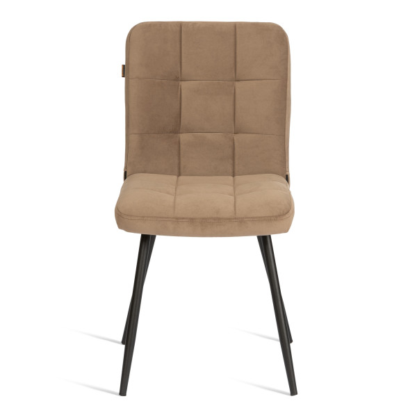 Стул обеденый Medeo разборный, велюр, 47х56х89, бежевый/черный, (Porsche 5) фото № 5