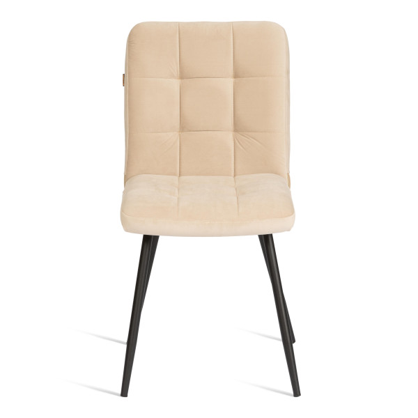 Стул обеденый Medeo разборный, велюр, 47х56х89, молочный/черный, (Porsche 2) фото № 5