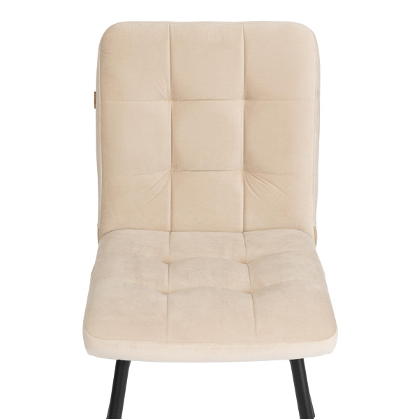 Стул обеденый Medeo разборный, велюр, 47х56х89, молочный/черный, (Porsche 2) фото № 6