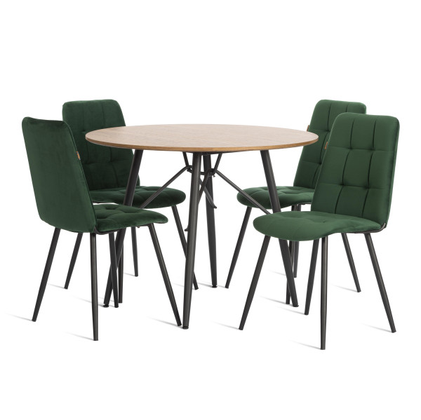 Стул обеденый Asti разборный, велюр, 47х54х86, Deep Forest (изумруд) фото № 14