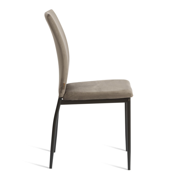 Стул CAPRI (mod. BC565-DC) металл, флок, 43 х 53 х 92 см, Dark grey (темно-серый) HLR24 / черный фото № 2