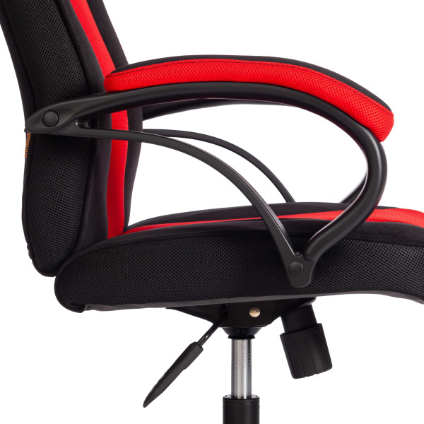 Кресло PILOT (24) флок/ткань, черный/черный/красный, 35/TW-08/TW-11 фото № 12