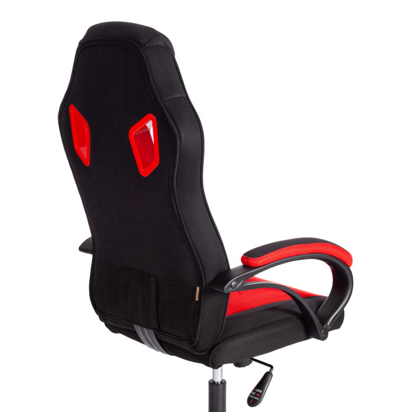 Кресло PILOT (24) флок/ткань, черный/черный/красный, 35/TW-08/TW-11 фото № 13