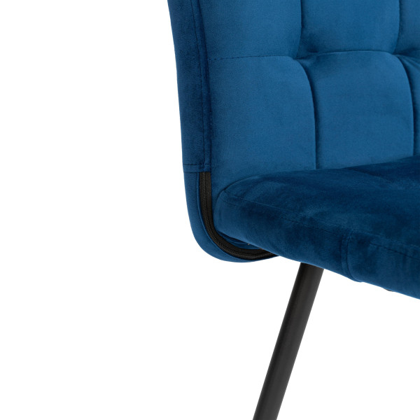 Стул обеденый Medeo разборный, велюр, 47х56х89, Blue (синий) фото № 8