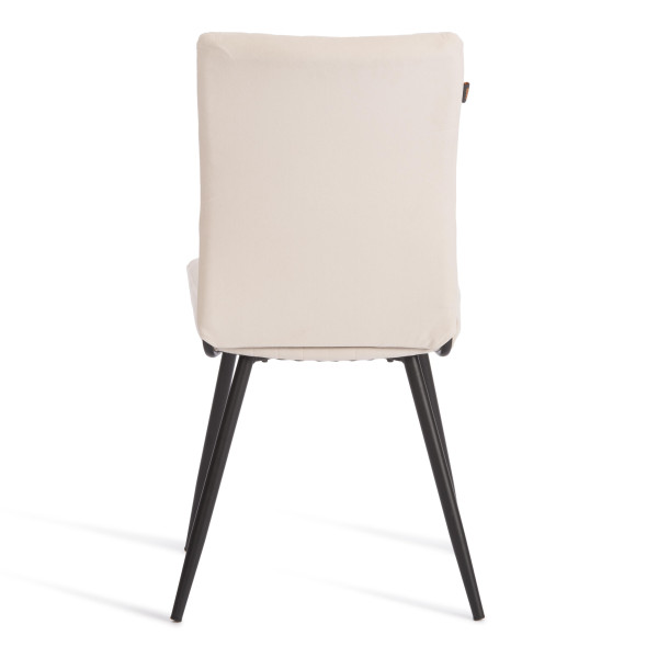 Стул обеденный Monte Carlo флок , 48х55х93, молочный/черный, 4 фото № 4