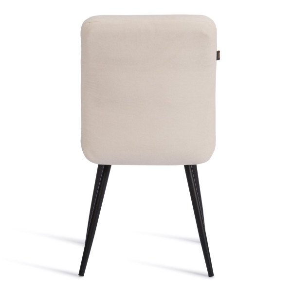 Стул обеденный Medeo флок , 47х56х89, молочный/черный, 4 фото № 4