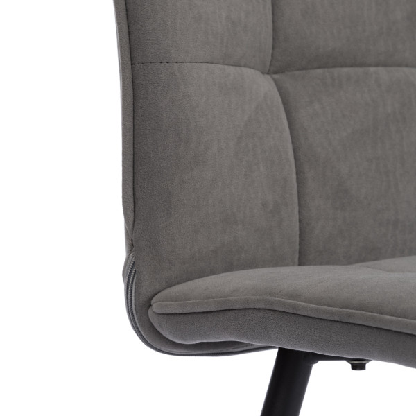 Стул обеденный Bari флок , 46х55х89, серый/черный, 29 фото № 8