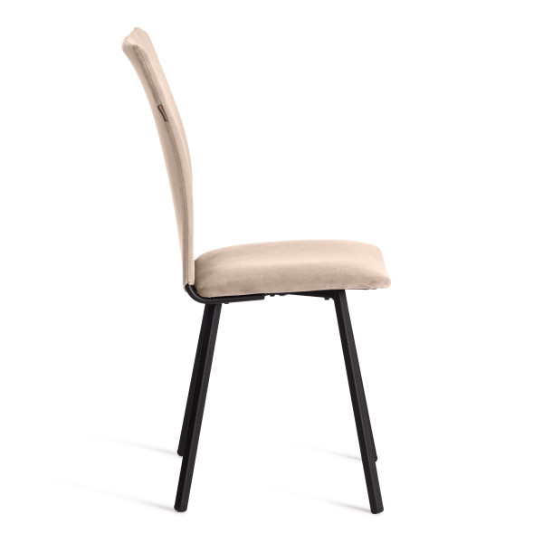 Стул обеденный La Rousse флок , 49х50х93, бежевый/черный, 7 фото № 2