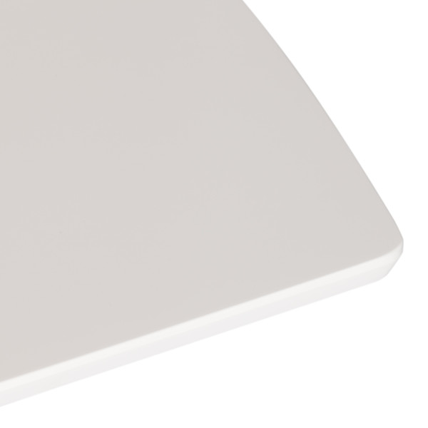 Стол обеденный раскладной Claire опоры дерево гевея, столешница МДФ, 110+30 x 75 x 75см, белый верх / ножки натуральный фото № 12