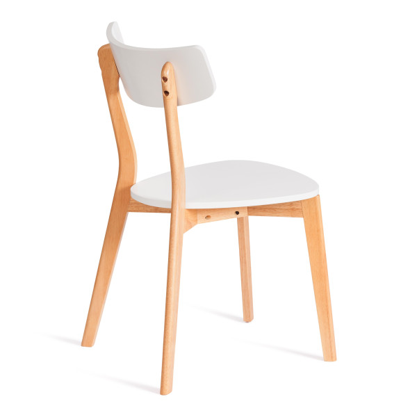 Стул Claire (комплект) сиденье МДФ, опоры дерево гевея, белый / натуральное дерево, 48 x 49,5 x 81,5 x SH44см фото № 3