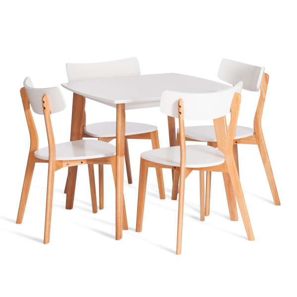 Стул Claire (комплект) сиденье МДФ, опоры дерево гевея, белый / натуральное дерево, 48 x 49,5 x 81,5 x SH44см фото № 11