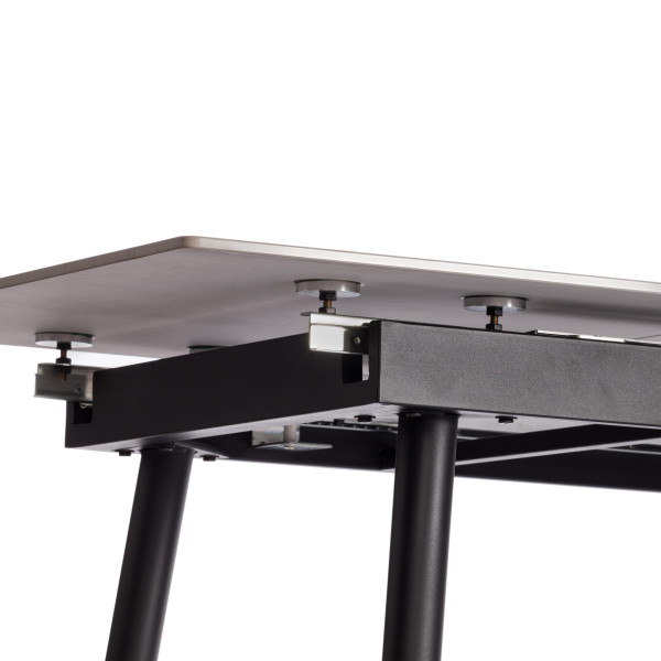 Стол обеденный Balmoral (mod.OKT-2294) столешница керамика (матовая) /опоры металл, серый/чёрный, (120+40)х80х75 см фото № 13