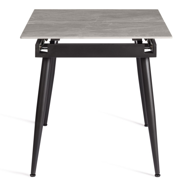 Стол обеденный Balmoral (mod.OKT-2294) столешница керамика (глянцевая) / опоры металл, серый/чёрный, (120+40)х80х75 см фото № 2