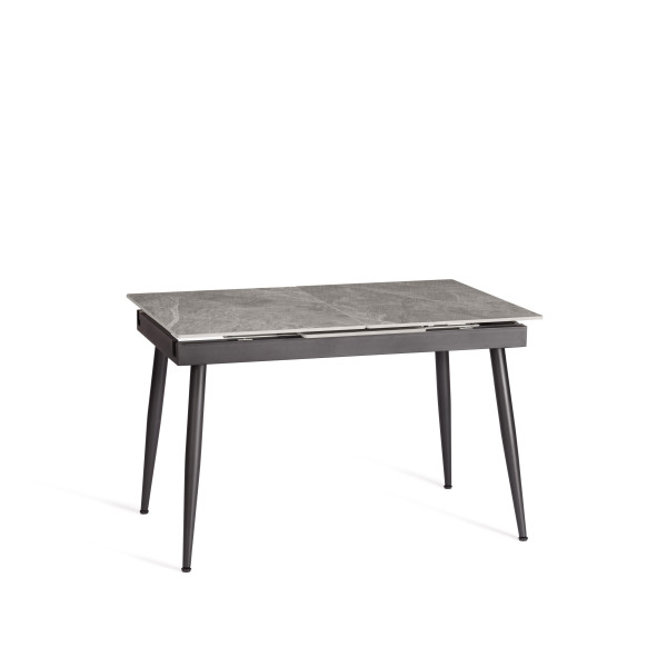 Стол обеденный Balmoral (mod.OKT-2294) столешница керамика (глянцевая) / опоры металл, серый/чёрный, (120+40)х80х75 см фото № 4