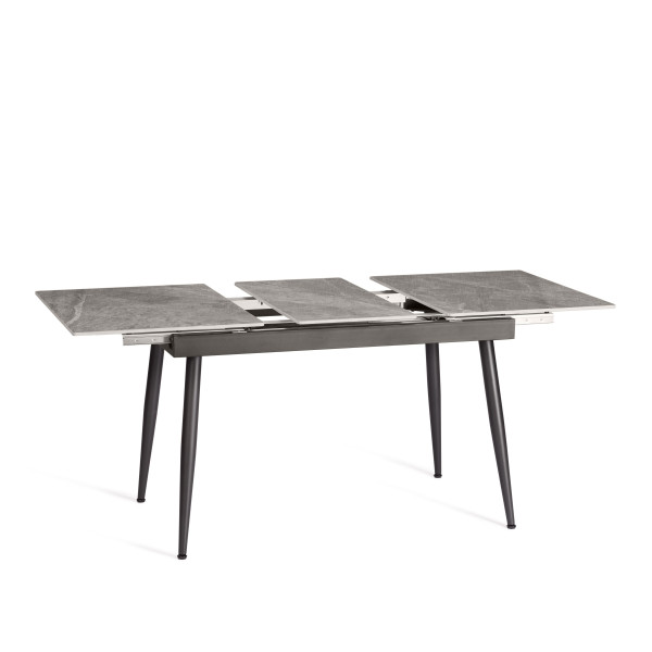 Стол обеденный Balmoral (mod.OKT-2294) столешница керамика (глянцевая) / опоры металл, серый/чёрный, (120+40)х80х75 см фото № 7