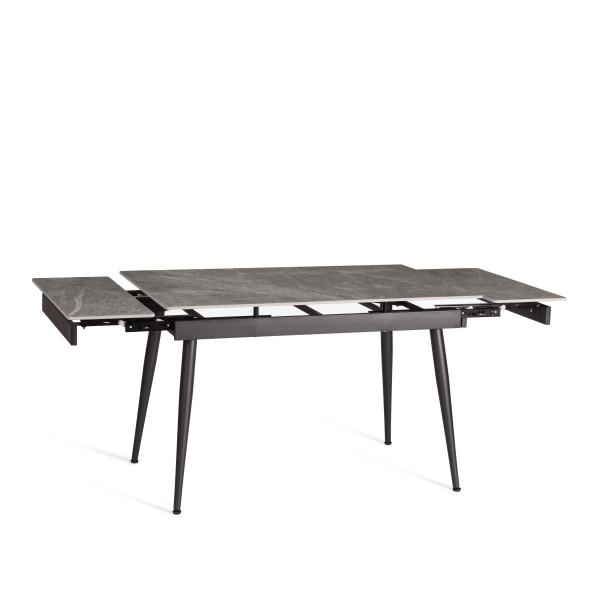 Стол обеденный Lord grey (mod.John table) столешница керамика (глянцевая) / опоры металл, серый/чёрный, 30х120х30 см фото № 5