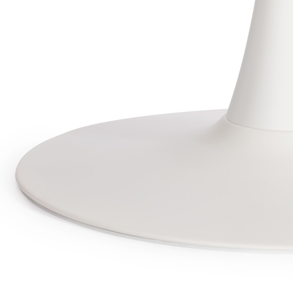 Стол обеденный Tulip (LDT-046 CT-6022-A1) столешница керамика (глянцевая) / опоры металл, белый/черный, 90х75 см фото № 5