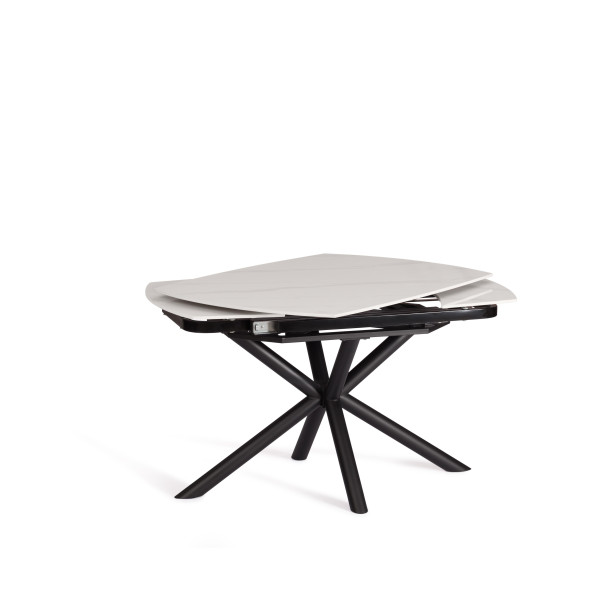 Стол обеденный Winston (mod.LDT-507 OKT-2462) столешница керамика (глянцевая) / опоры металл, белый/черный, 30х120х30 см фото № 5