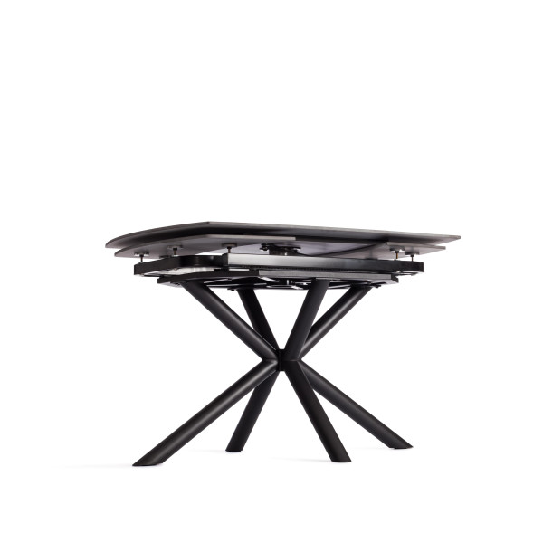 Стол обеденный Winston (mod.LDT-507 OKT-2462) столешница керамика (глянцевая) / опоры металл, белый/черный, 30х120х30 см фото № 14