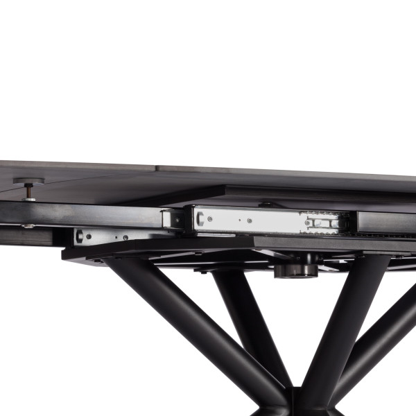 Стол обеденный Winston (mod.LDT-507 OKT-2462) столешница керамика (глянцевая) / опоры металл, белый/черный, 30х120х30 см фото № 16