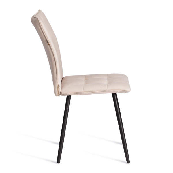 Стул обеденный Bari LT, флок , бежевый/черный, 7, 41х55х89 см фото № 2