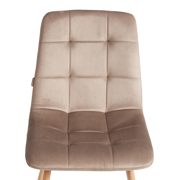 Стул CHILLY (mod. JSC-220) Велюр/металл , 44,5х52,5х88 см, Beige (бежевый) HLR8 / натуральный фото № 6