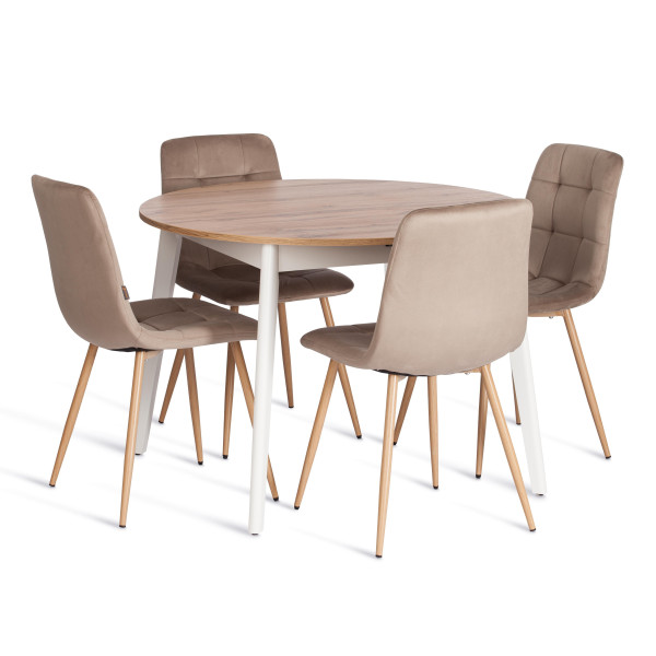 Стул CHILLY (mod. JSC-220) Велюр/металл , 44,5х52,5х88 см, Beige (бежевый) HLR8 / натуральный фото № 10