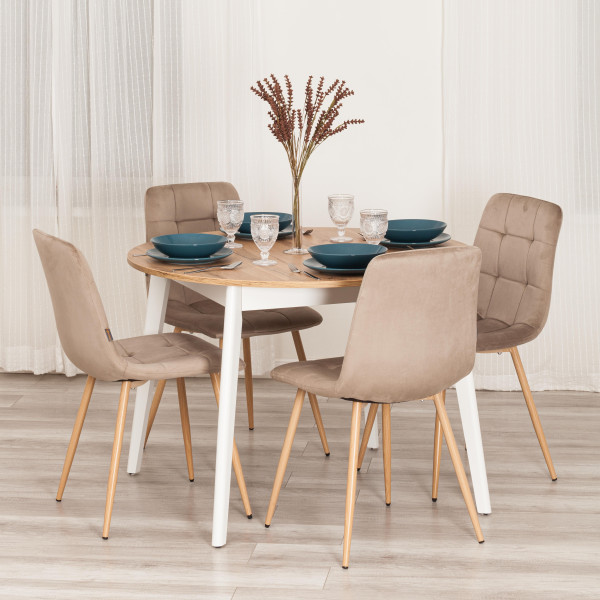 Стул CHILLY (mod. JSC-220) Велюр/металл , 44,5х52,5х88 см, Beige (бежевый) HLR8 / натуральный фото № 11