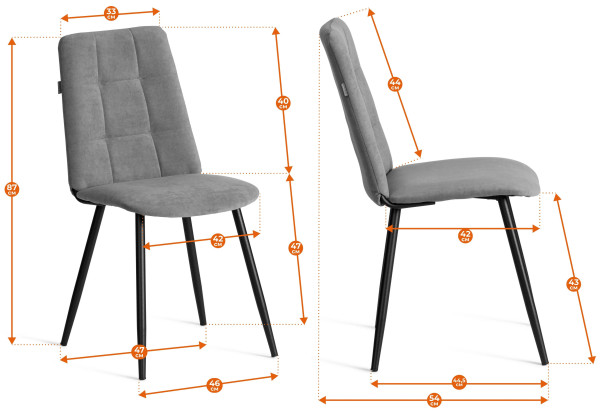Стул обеденный Asti TREND, велюр, Deep Forest (изумруд), 47х54х86 см фото № 17
