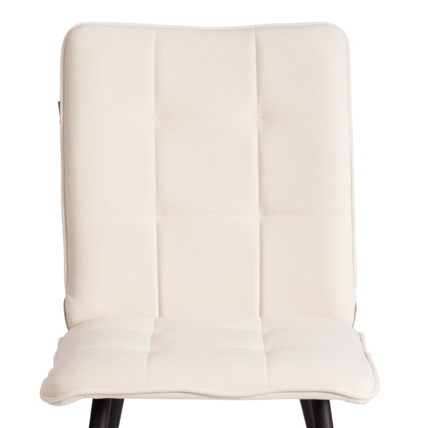 Стул обеденный Bari LT, флок , молочный/черный, 4, 41х55х89 см фото № 6