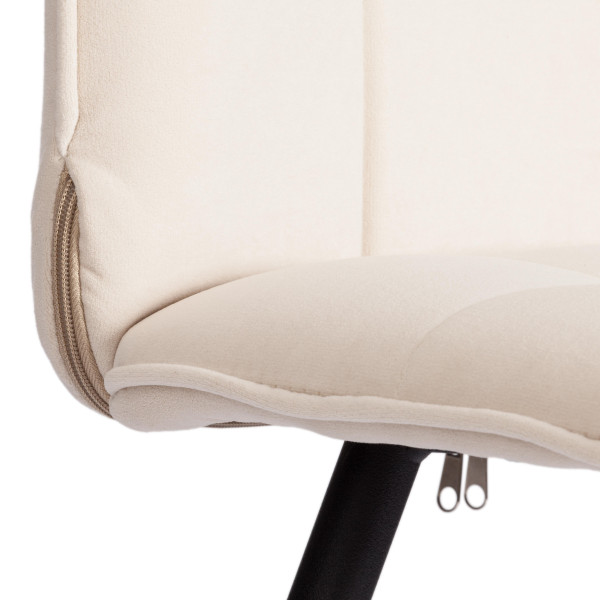 Стул обеденный Bari LT, флок , молочный/черный, 4, 41х55х89 см фото № 8